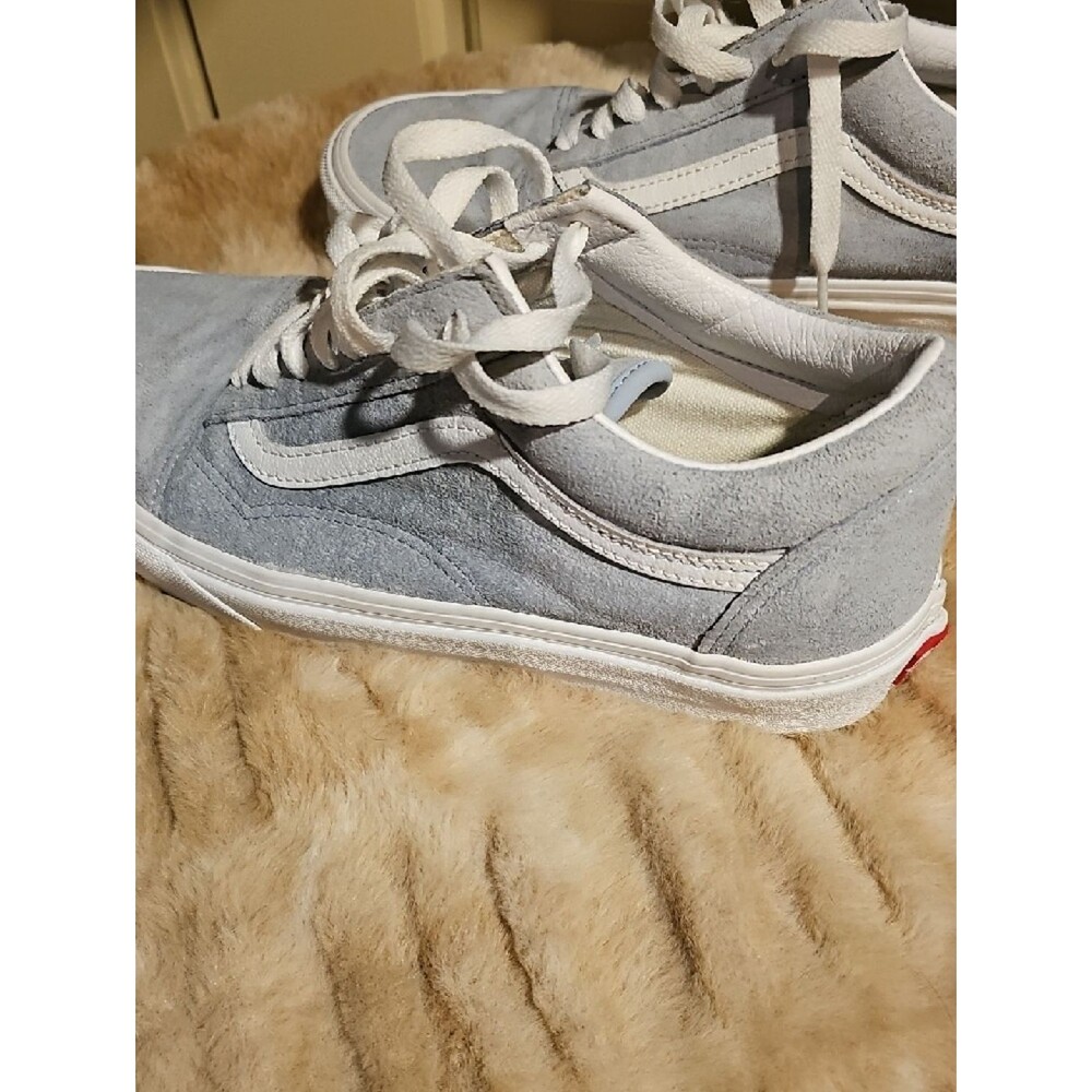 Vans Low-Top Suede Sneakers in Light Gray and White Women's Size 9, Mens 7.5 - Picture 3 of 7